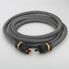 Audiophile HiFi Power Cable,5N OCC Copper Wire, US UK Plug to Figure 8 Connector picture