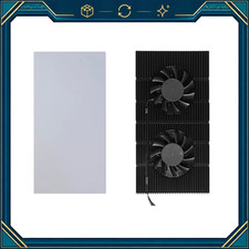GPU Backplane Radiator Heatsink Cooler for RTX 3090 3080 3070 - Dual Fan Alloy A picture