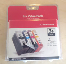 GENUINE Canon 3e / BCI-3e Multi-Pack (4) Ink Tanks, Black, Cyan, Magenta, Yellow picture