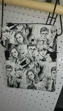 Harry Potter Line Art Tablet Ipad Cover Sleeve Zip Case pocket  Black And White picture