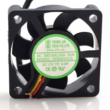 1PCS 1PCS DFB401012L 4010 DC12V 0.6W 4CM 3-Wire Dual Ball Cooling Fan picture