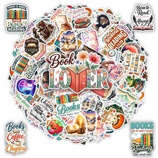 BETANAS 100 PCS Book Stickers, Library Coffee Bookish Stickers picture