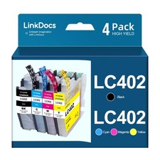 LinkDocs LC402 Compatible Ink Cartridges Replacement for Brother LC402XL - Used picture