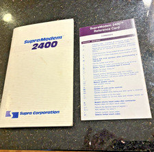 VINTAGE 1987 MANUAL & REFERENCE CARD - SupraModem 2400 Manual (for Amiga) SUPRA picture