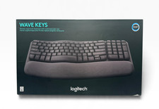 Logitech Wave Keys Bluetooth Ergonomic Keyboard Cushioned Palm Rest NEW Open Box picture