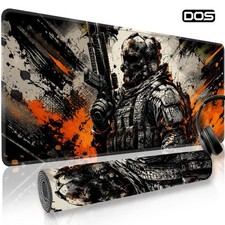 DOS Large Gaming Mouse Pad Compatible for PC/Laptop, Desk with Non-Slip Base & picture