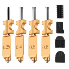4PK Universal Hotend Kit for 3D Printers, Quick-Detach Nozzle, Rapid Heat, Silic picture