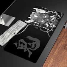 1 XXL Large Gaming Desk Mat - Enormous Blue Spider And Ghost House Design, Non picture