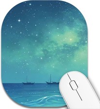 Small Mouse Pad Mini Mouse Pad 6 x 7 Inch for Laptop Keyboard Tray Mouse(Night) picture