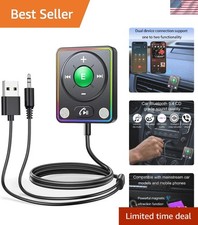 Bluetooth 5.4 AUX Car Adapter[2025 Upgrade] [Stronger Dual Mics& Noise Cancel... picture
