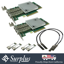 2x SFN7501F 10GB SFP+ Dual Port Solarflare NIC 2x 10GB SFP+ DAC 4x 10Gb Optics picture