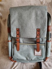 UGRACE Vintage Laptop Backpack with USB Charging Port, Water Resistant Green  picture