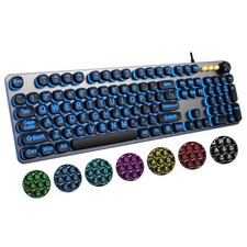 QUASIO Large Print Backlit Keyboard with 7Color Backlit, Wired USB Lighted Co... picture