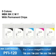 PFI-120 Empty Ink Cartridge For Canon TM-200 TM-205 TM-300 TM-305 5Colors/Set picture