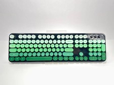 MOFII Wireless Retro Typewriter Keyboard Number Pad Mouse Combo - Black Green picture