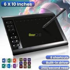 10x6 inch Digital Drawing Tablet HD Screen Graphics tablet with Battery-free Pen picture