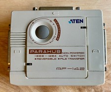 ATEN AF-142 Parahub IEEE-1284 Auto Switch -- TESTED W/DRIVERS AND MANUAL CD picture