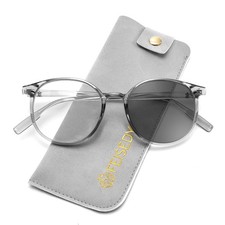 Photochromic Blue Light Blocking Glasses Fashion Women Men, Clear Indoors & T... picture