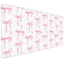 Pink Bow Desk Mat 35.4x15.7 Inch, Large Extended Mouse Pad with Coquette Bow ... picture