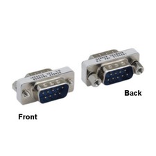 [x10] DB9 Male to Male Mini Adapter RS-232 9Pin Connector Low Profile Changer picture