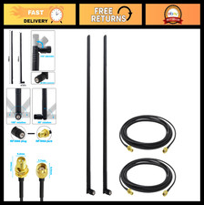 Long Range 22DBI WiFi Bluetooth Antenna Set - MIMO RP-SMA Male + 10FT Extension picture
