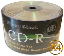 200-Pak DIGITAL-AUDIO Shiny-Silver/BLACK Colored CDR-DA 80-Min CD-R's picture