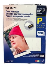 Sony SVM-F120P Color Print Pack 4x6 Photo Paper Ink Ribbon 120 Sheets DPP-F  New picture