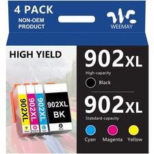 4 Pack 902XL 902 XL Ink Cartridges For HP Officejet Pro 6978 6970 6968 6960 6975 picture