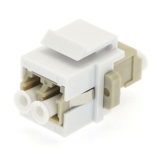 15 Pack of Keystone Jack LC/UPC Multimode Duplex Ivory picture