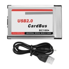 PCMCIA to USB 2.0 CardBus Dual 2 Port 480M Card Adapter for Laptop PC6591 picture