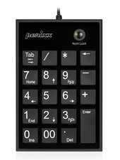 PPD202 Black Wired 19 Keys Slim Numeric Keypad Big Print Scissor Numpad PC picture