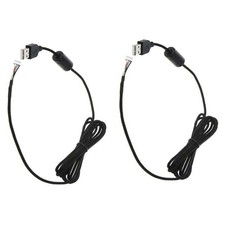 2Pcs Black 2.2m Mouse Mice USB Braided Cable Line Wire For Logitech G500 G500S. picture