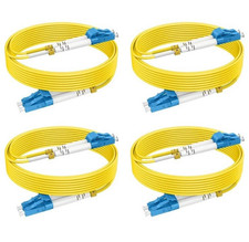 (4-Pack) OS2 Single Mode Fiber LC to LC Patch Cables 3ft/1m picture