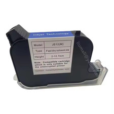 JS12 42ml Ink Cartridge 12.7mm Unencrypted for Handheld Inkjet Printer picture