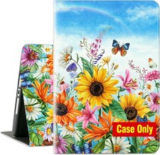 Case for iPad 9th/8th/7th Generation - Sunflowers Butterfly Design picture