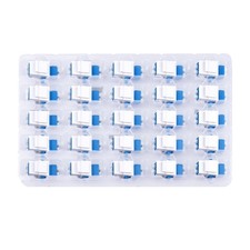 25 Pack LC UPC Duplex Singlemode Fiber Optic Keystone Jack Couplers picture