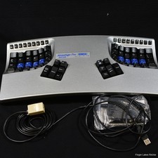 Kinesis Advantage Pro KB510USB-met Ergonomic Mechanical Keyboard Metallic Silver picture
