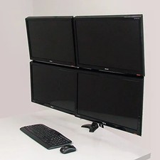 AMER NETWORKS AMR4P QUAD MONITOR GROMMET MOUNT SUPPORTS UP TO 4 LED OR LCD MON picture