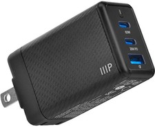 Monoprice - 44681 - Monoprice Compact 3 Port 65W GaN Charger For Laptop Tablets picture