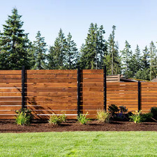 Modular Fencing 76 In. H Matte Black Aluminum Hard Surface Post for a 6 Ft. H Ou picture