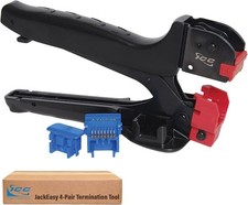 JackEasy 4-Pair Termination Tool for Keystone Jacks Only - Cat6a Cat6 Cat5e picture