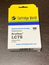  Genuine New, Cartridge World Replacement Cartridge for Brother LC75K Black/Noir picture
