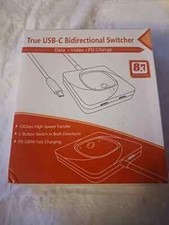 True USB-C Bidirectional Switcher, Data-Video-PD Charge. 8K Ultra HD Display. picture