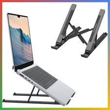 Portable Laptop Stand Ergonomic 7-Level Adjustable Computer Riser Black picture