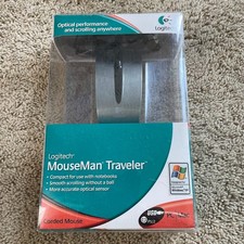 New/Sealed.  USB Wired Logitech MouseMan Traveler Mouse- Laptop/Notebook PC/Mac picture