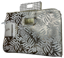 Lilly Pulitzer Tech Pouch  GOLD WHITE PINEAPPLES NIP picture