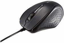 iBUFFALO wired IRLED mouse 3 button black BSMRU21BK w/Tracking# New from Japan picture