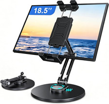 Tablet Stand for Desk, Portable Monitor Stand with Large Clamp up to 18.5