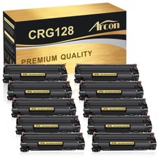 10pk Black Toner Cartridge For Canon 128 ImageClass D530 D550 MF4770n MF4880dw picture