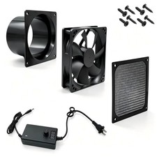 80mm Small 4 Inch Exhaust Fan with Duct, DC 12V Fan picture